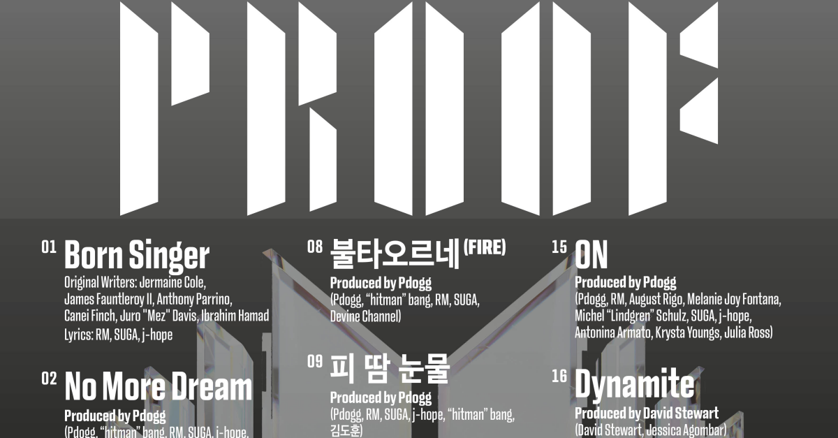 BTS Releases Track List for 