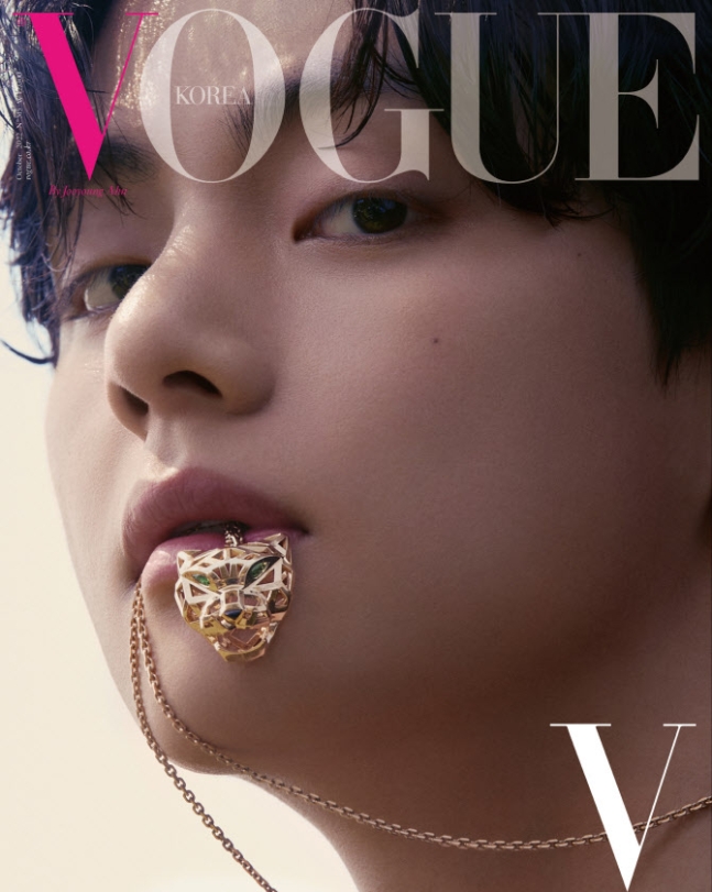 BTS V wears Cartier for Vogue magazine October issue DIPE.CO.KR