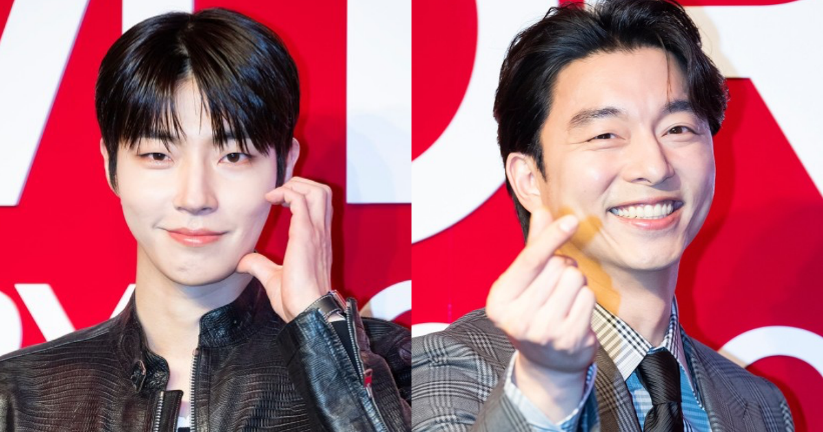 Hwang In-Youp and Gong Yoo pose hearts at Tom Ford beauty event 