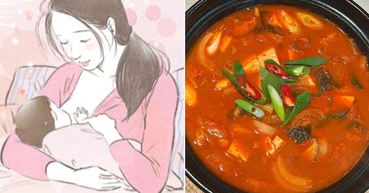 모유수유 중인 아내, 저녁밥상 달랑 김치찌개·멸치볶음 주더라