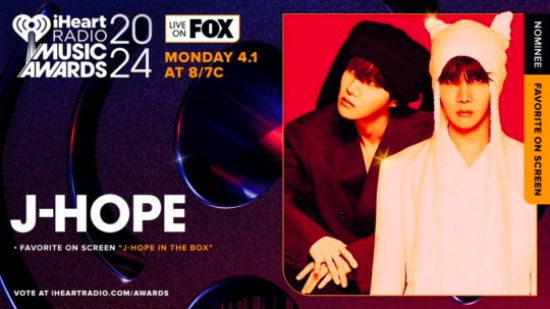 BTS's Jungkook, V, and J-Hope Nominated for 'iHeartRadio Music Awards