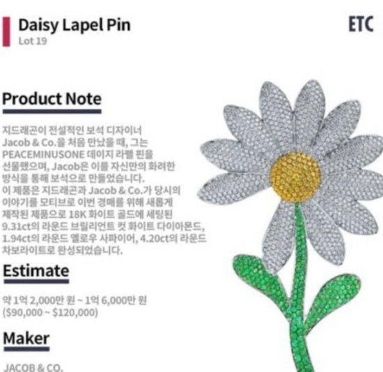 G-Dragon Wears a 150 Million Won Brooch Luxury Fashion of
