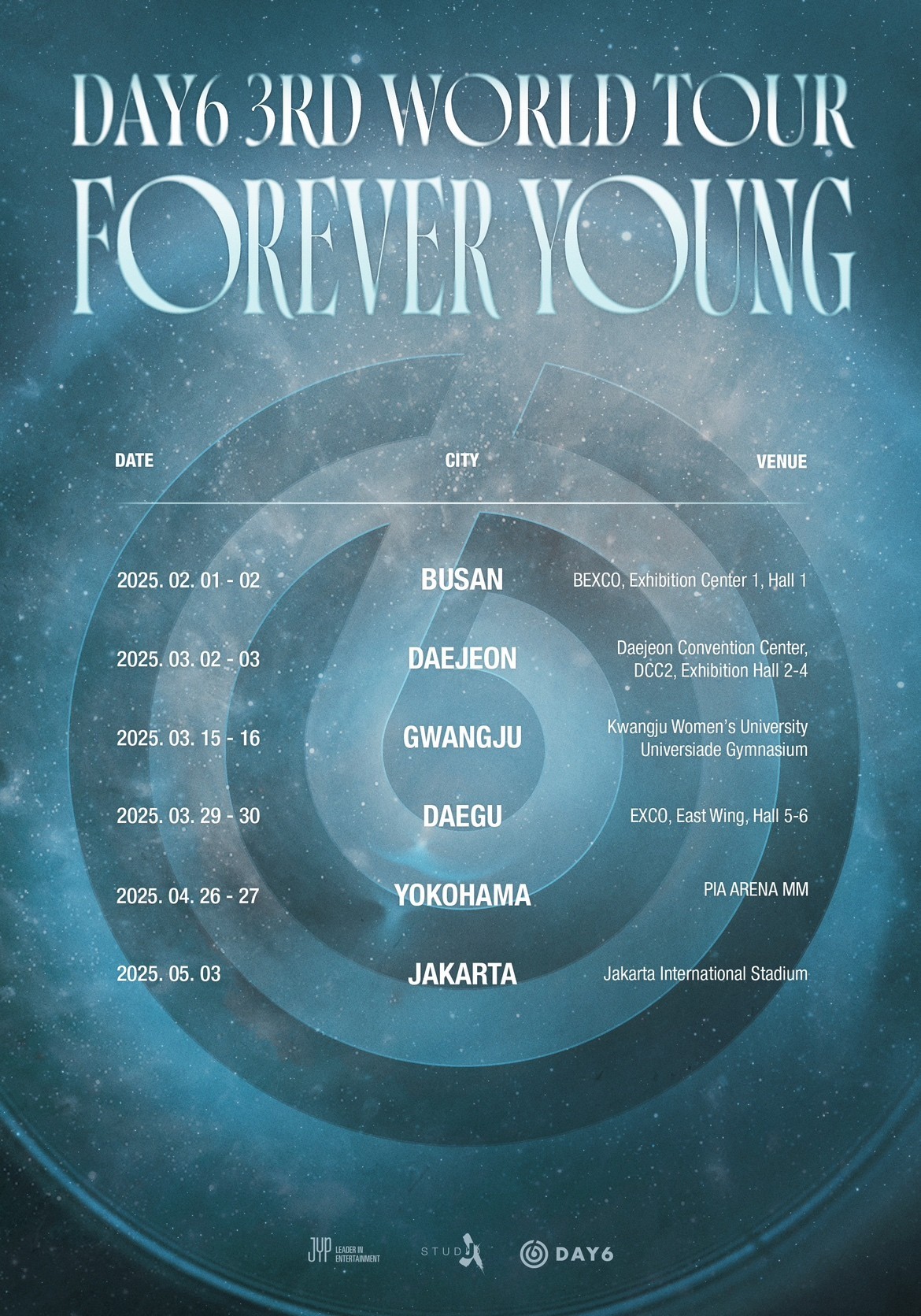 DAY6 ③ DAY6 Reveals Additional Stops for 3rd World Tour 'Forever