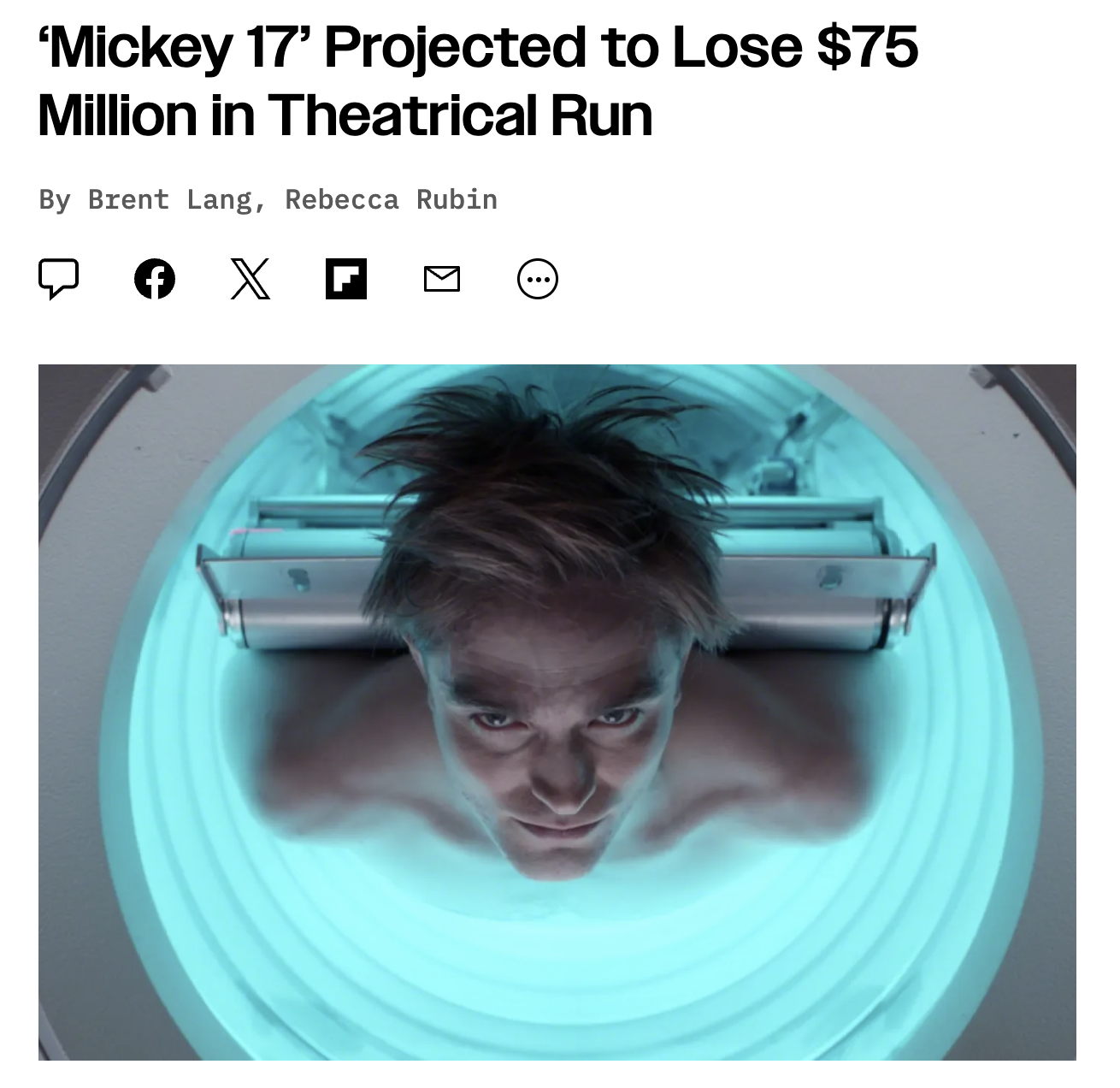'Mickey 17' Ends Theatrical Run After Massive Losses — Heads to ...