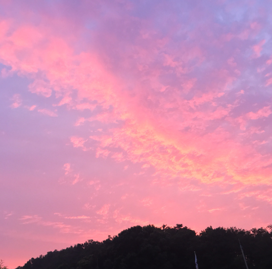 오늘 새벽 5시에 포착된 역대급 핑크하늘 (사진 9장) | Snsfeed 제휴콘텐츠 제공 '실시간 핫이슈'