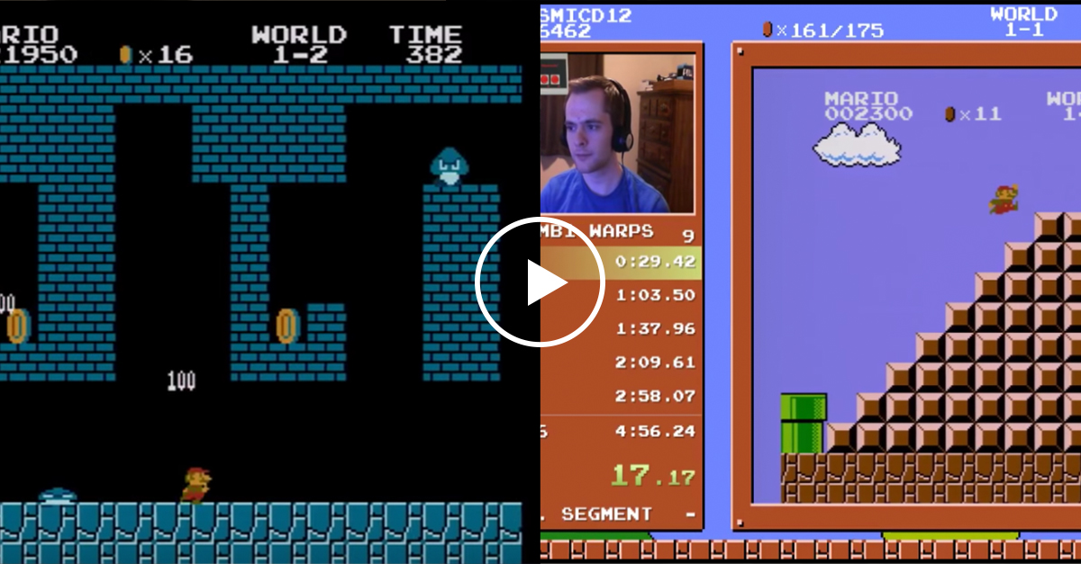 Super Mario Bros. Speedrun in 4:55.913 (Former World Record) 